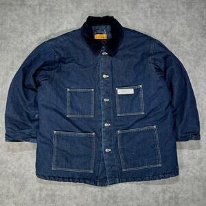 VTG Design USA Idaho made denim chore/work jacket quilted lined insulated 4XL